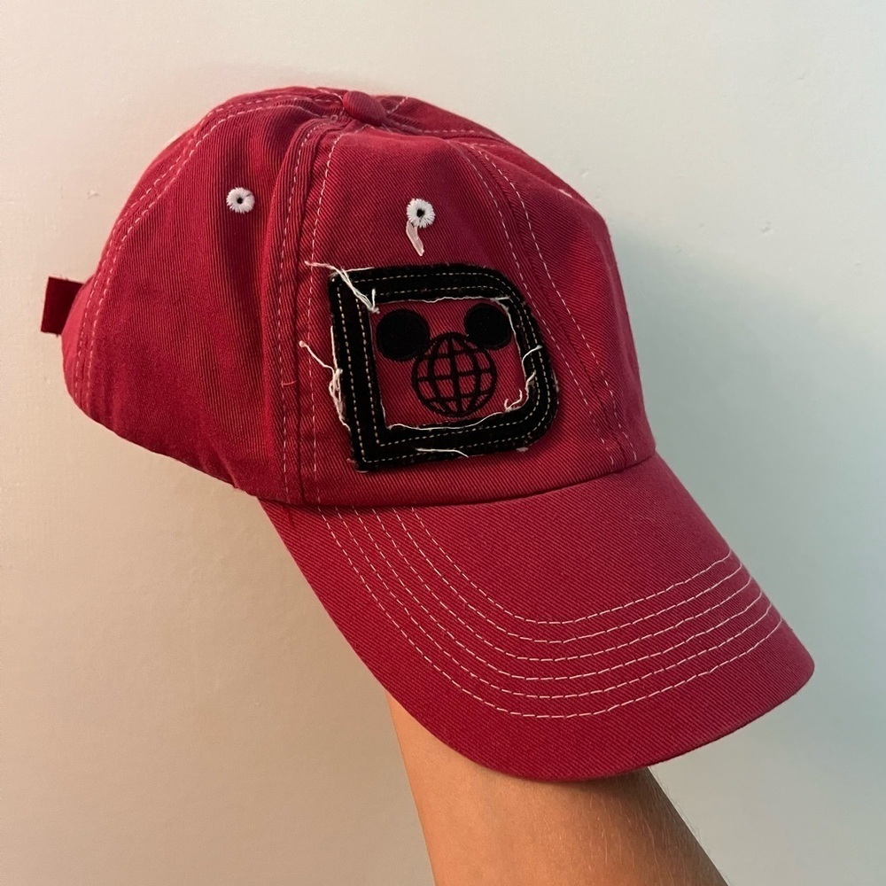 Disney Parks Walt Disney World Epcot Mickey Red Ball Cap Hat BAB